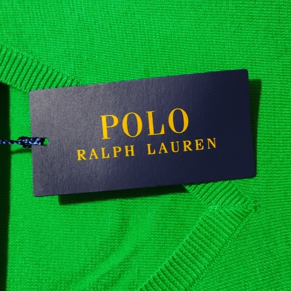 NWT Polo Ralph Lauren Pima Cotton Green Sweater Vest Sz.2XB - Picture 4 of 13